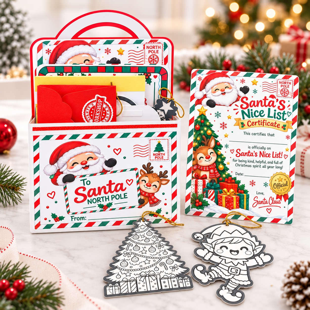 Santa’s North Pole Christmas Activity Kit for Kids thumbnail